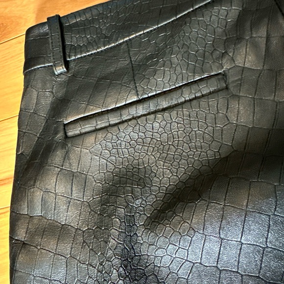 LEATHER Anthropologie Cropped Genuine Pants Avec Les Filles NWT!!! Awesome!! M! - Picture 11 of 11